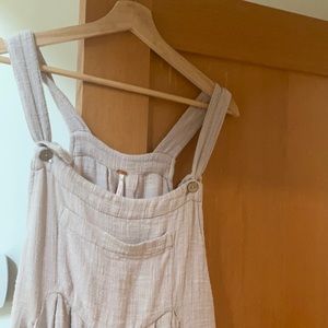 Free People Sun Drenched Overalls Wide Leg Jumper